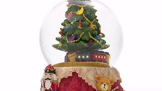 full of Christmas Gifts Christmas Train,  Shining Snowflakes Flying Musical Water Globe, Snow Globe