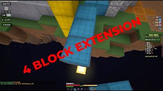 CLEAN 4 Block Extension In Bedwars (hypixel) #Shorts