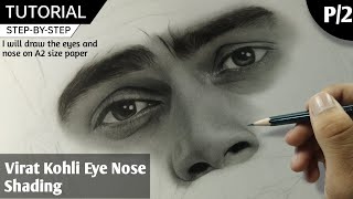 How to shade Virat Kohli Eyes , Nose and lips / STEP-BY-STEP , Tutorial