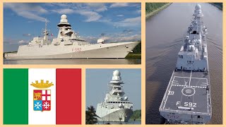 Italian Navy frigate CARLO MARGOTTINI transits Germany's Kiel Canal