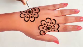 floral mehandi design for back hand | fabulous mehndi design for beginners | mehandi 2025