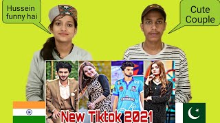 Indian Reaction On | Hussein Tarrein & Rebecca Khan Tik Tok Video | Cute Couple |