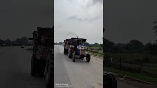 Full speed Swaraj 735 Fe on Highway Loaded trolley #swaraj735fe #shorts #viraltractor