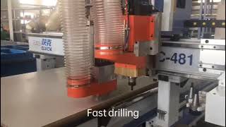 Automatic Tool Change Nesting CNC Router With 9V Boring Head For Driling