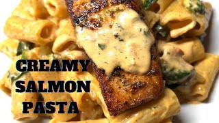 EASY SALMON PASTA/TCOOKSWITHFLAVE