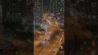 Gardiner Expressway at night | Aerial video taken with the DJI Inspire 3  #dronecanada #dronepilot