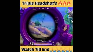 🥵Triple Headshot’s 🔥 Pubgm || #shorts #bgmi #pubgmobile