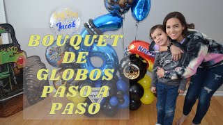 bouquet de globos paso a paso para niño cumpleaños 6 monster jam monster truck