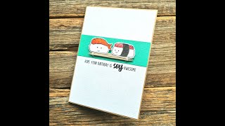 CARDMAKING Fun Sushi handmade card