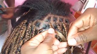 knotless braids in a classic way