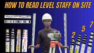 How to read level staff on site| Leveling staff reading, level instrument