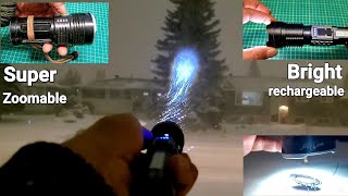 2 Best Super Bright Rechargeable LED Flashlights, Zoomable, Waterproof