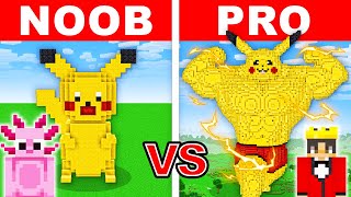 NOOB vs PRO: GIANT POKEMON House Build Challenge in Minecraft!