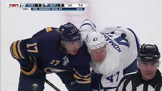 Leo Komarov 6th Goal of the Season! 3/5/2018  (Toronto Maple Leafs at Buffalo Sabres)