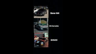 C6 Corvette vs Gt500 vs Bmw M4 (mods in desc) #corvette #gt500 #m4