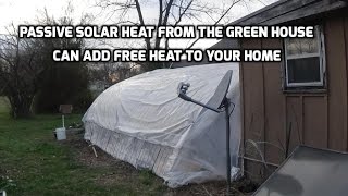 The green house can heat the house thew passive solar