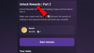 Unlock Rewards | Part 2 | Tapswap Code | Unlock Rewards! How to Start Staking Crypto and Earn More