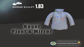 Nomad Sculpt - Video Manual - 35 - Reset Pivot & Symmetry - Tutorial (V1.83 - 31.8.2023)