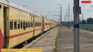 Train no 19015 Mumbai Central-Porbandar | Saurastra Express| Indian Train Lovers#indianrailways