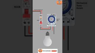 Timer switch connection with RCCB and la wiring diagram #shorts #wiring #electrical #electricalvideo