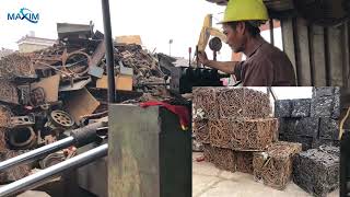 scrap metal baling machine