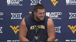 WVU's Wyatt Milum Iowa State Week  10/7/24