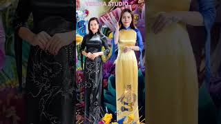 Ấn tượng với Style Áo dài đính đá Swarowski thủ công từ #nhàthiếtkếxuânthảo #music #shorts