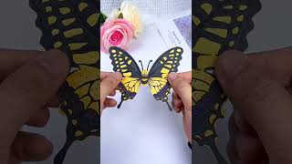 Let's make a butterfly with paper| DIY craft #shorts