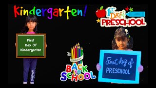 First Day of Kindergarten & Preschool | Morning Routine | @vyvagirls3249