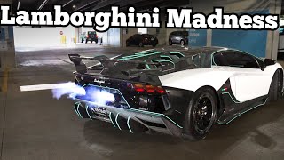 Austin's CRAZY Modified LAMBORGHINI AVENTADORS! Flame Spitting V12's!