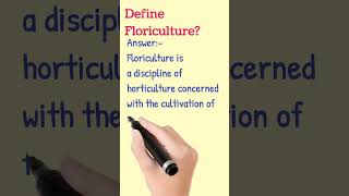 Definition of Floriculture?/#shorts/#science