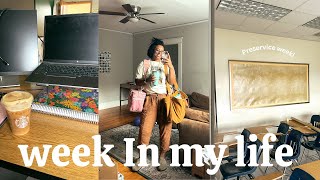 week in my life | we got another dog?! preservice week + organizing my classroom