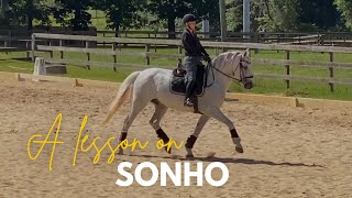 Second Dressage Lesson on Marsha Hartford-Sapp’s Sonho #equestrian #horseriding #dressage