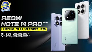 Redmi Note 14 5G | 14 Pro & Pro+ laughing on 26 September 12PM officially confirmed 🔥