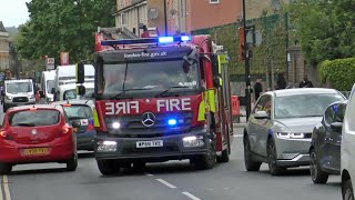 London Fire Brigade - Lambeth Pump Responding to 20 Pump Fire