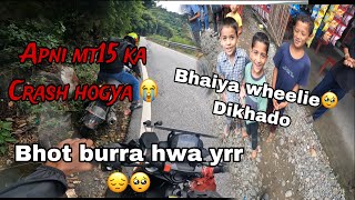 Apni Bike Ka Crash Hogya😔😭|| Yamunotri || #hayabusa || #duke250 || #mt15 || #mt15crash😭