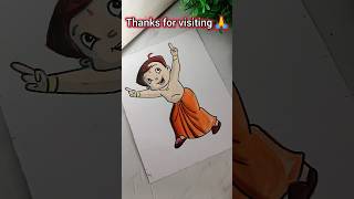 Chhota Bheem drawing with 20rs water colour #chhotabheem#cartoon #drawing #shorts