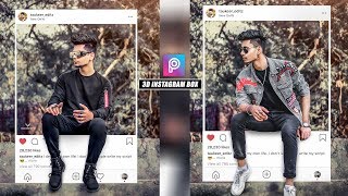 3D INSTAGRAM VIRAL - Photo Editing tutorial in Picsart Step by Step in Hindi - Taukeer Editz