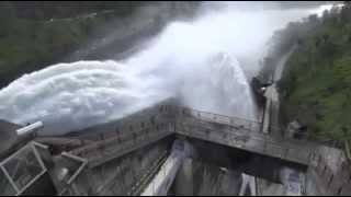 gates opened when dam flood