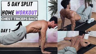 5 DAY SPLIT HOME WORKOUT | Day 1 | Rowan Row