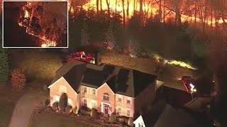 Ring of Fire Threatens New Jersey Mansions in Dramatic Blaze