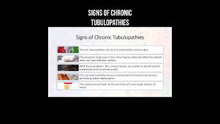 Signs of chronic tubulopathies #kidneydisease #tubulopathy #kidneyhealth #kidney