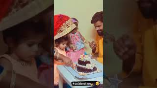 My cutie pie first bdy celebrate    with family  wish you happy birthday to you amaira allah bless y