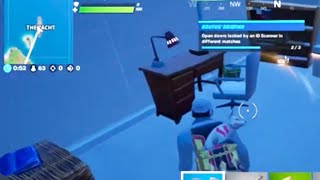 Fortnite Open doors locked by an ID scanner challenge walk through