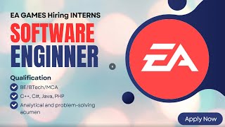 Software Engineer Intern at Electronic Arts, Hyderabad bE/BTech/MCA C++; C#; Java; PHP] #internship