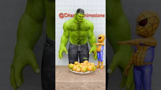 Spider-Man Secretly Eats Hulk's Orange Fruit?! @shorts #shorts #gta5 #hulk #marvel