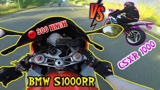 Drag Race 🔥| BMW S1000RR VS NINJA H2 | Suzuki GsXR 1000.🤯