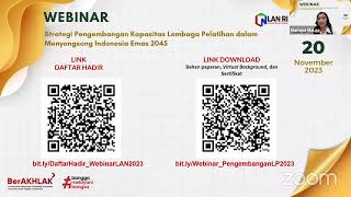 Webinar Strategi Pengembangan Kapasitas Lembaga Pelatihan dalam Menghadapi  Indonesia Emas 2045