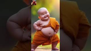 little baby monk 🥰#so #cute #youtubeshorts