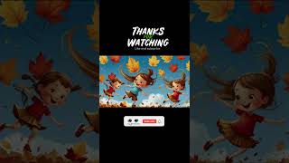 Automn Flying Leaves  #ytshorts #kidsvideo #kidsmusic #kidspoem #poem #nurseryrhymes #cute #music